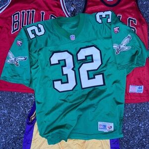 Vintage Philadelphia Eagles Ricky Watters #32 Stitched Embroidered Wilson Jersey